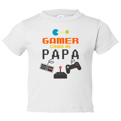Camiseta bebé Gamer como mi papá