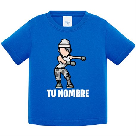 Camiseta bebé parodia pose Floss baile personalizable con nombre