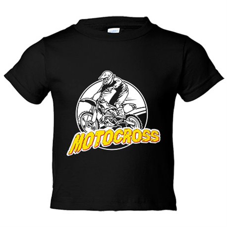 Camiseta niño Motocross gas a tope en carrera