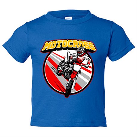 Camiseta bebé Motocross salto gas a tope