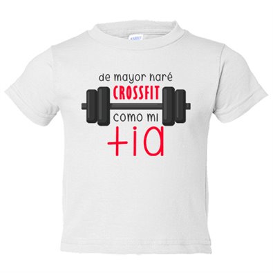 Camiseta niño De mayor haré crossfit como mi tía