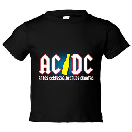 Camiseta bebé parodia divertida Antes Cervezas Después Cubatas