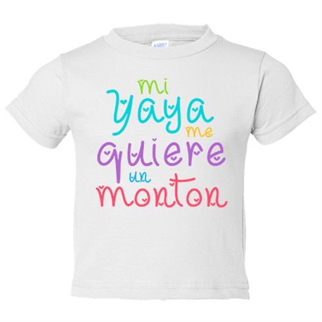 Camiseta niño Mi yaya me quiere un montón