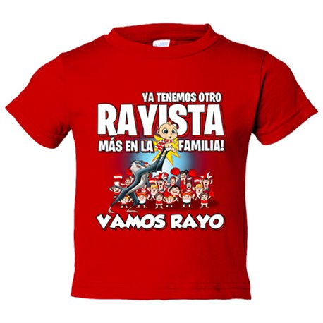 Camiseta bebé ya tenemos otro Rayista más en la familia para aficionado al fútbol de Vallecas