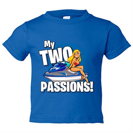 Camiseta bebé Jet Ski And Girls My Two Passions