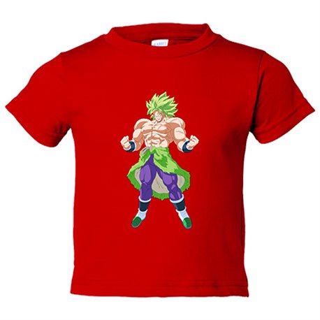 Camiseta bebé ilustración nuevo Broly verde