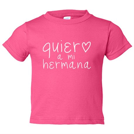 Camiseta bebé Quiero a mi hermana