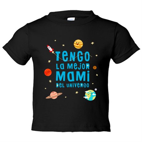 Camiseta bebé Tengo la mejor mami del universo
