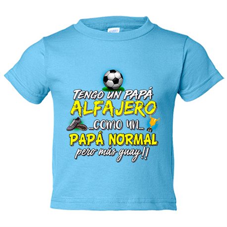 Camiseta niño tengo un papá alfajero como un papá normal pero más guay