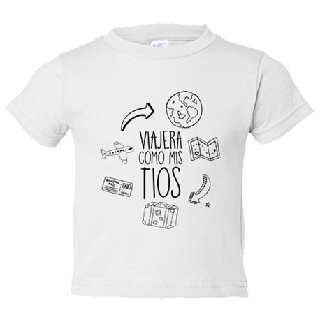 Camiseta niño viajera como mis tios