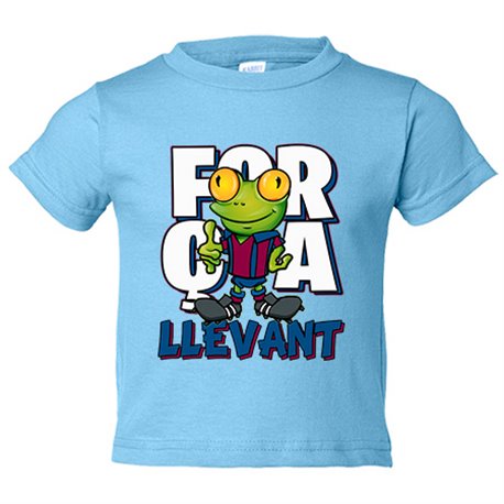 Camiseta bebé parodia de la rana de llevant la mascota de fútbol