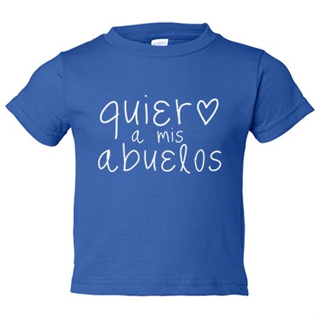 Camiseta bebé Quiero a mis abuelos