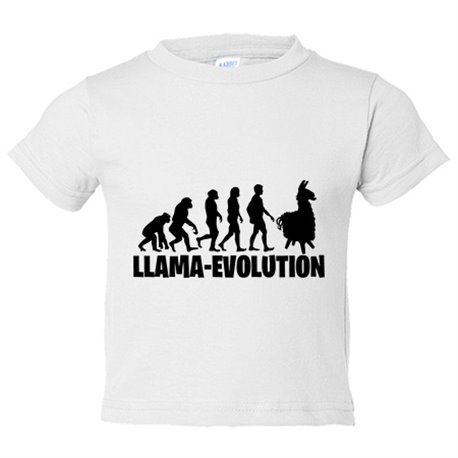 Camiseta bebé Llama Evolution