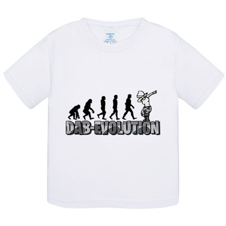 Camiseta bebé parodia Dab Evolution