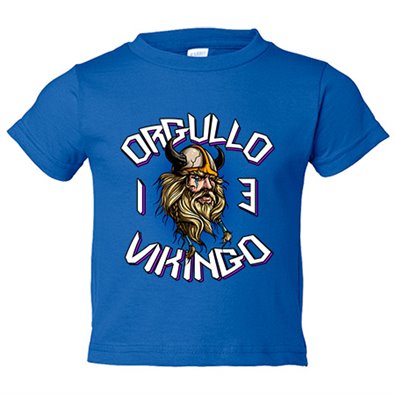 Camiseta bebé Orgullo Vikingos 13 campeones de Europa