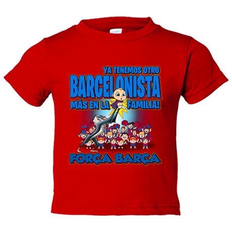 Camiseta bebé ya tenemos otro Barcelonista más en la familia Barcelona fútbol