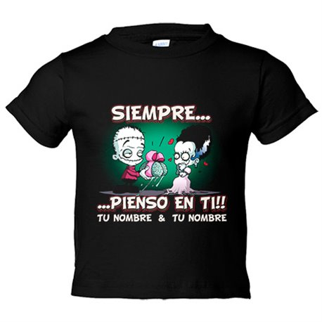 Camiseta niño siempre pienso en ti personalizable con nombre