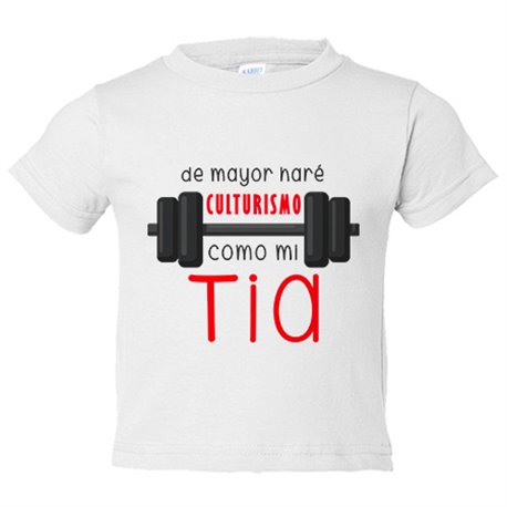 Camiseta bebé de mayor haré culturismo como mi Tia