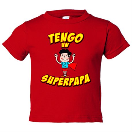 Camiseta bebé Tengo un superpapá
