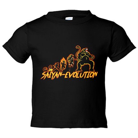 Camiseta niño ilustración evolución super guerrero Saiyan Evolution