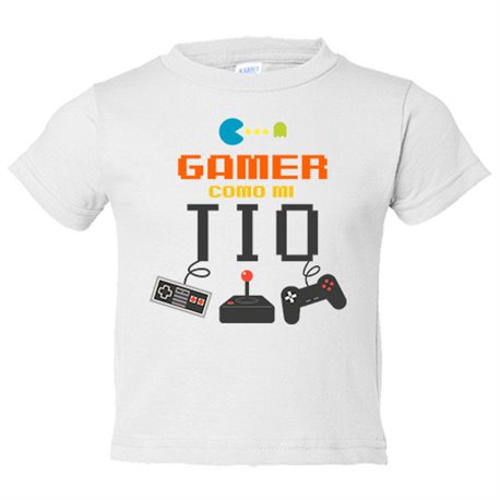 Camiseta bebé Gamer como mi tío