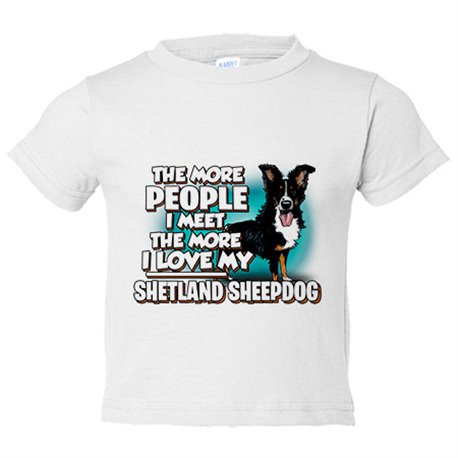 Camiseta bebé I love my Shetland Sheepdog raza perro