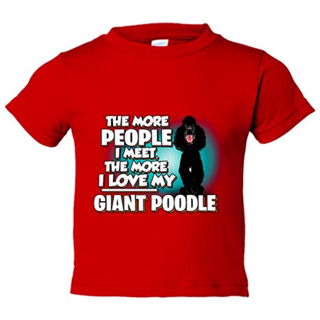 Camiseta bebé I love my Giant Poodle raza perro