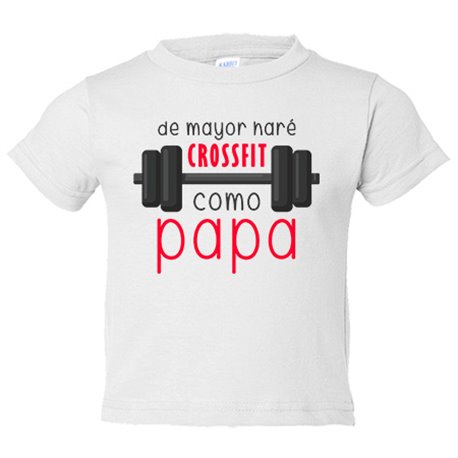 Camiseta niño De mayor haré crossfit como papá