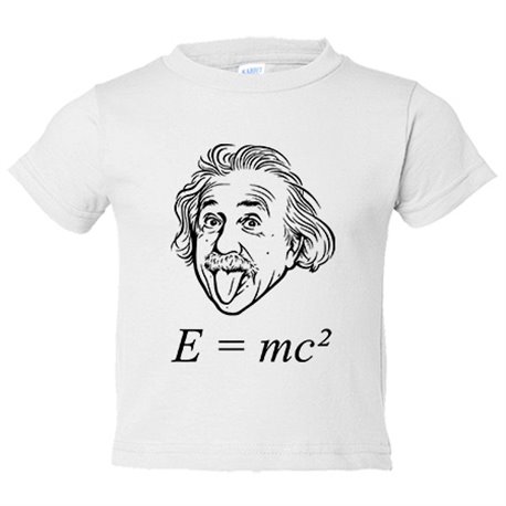 Camiseta bebé fórmula Albert Einstein E igual a MC al cuadrado