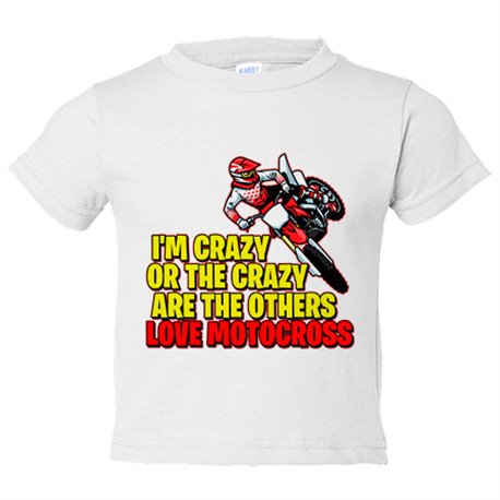Camiseta bebé Motocross I Am Crazy