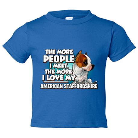 Camiseta bebé I love my American Staffordshire raza perro