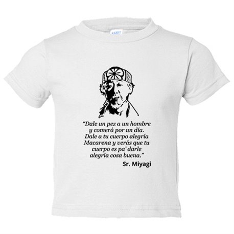 Camiseta bebé frase cachonda Sr Miyagi