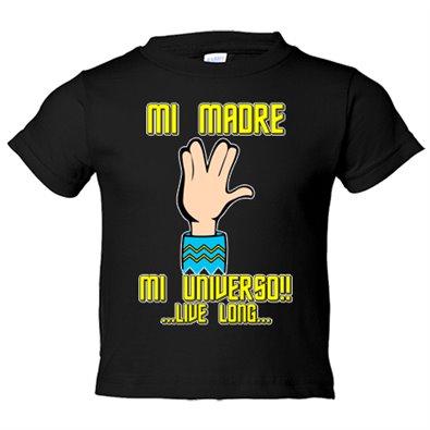 Camiseta bebé mi madre mi universo azul regalo para madre trekkie