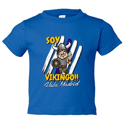 Camiseta bebé soy Vikingo Madrid merengue