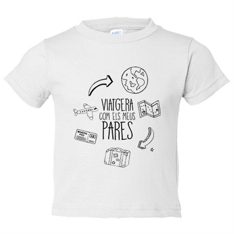 Camiseta niño viatgera com els meus pares