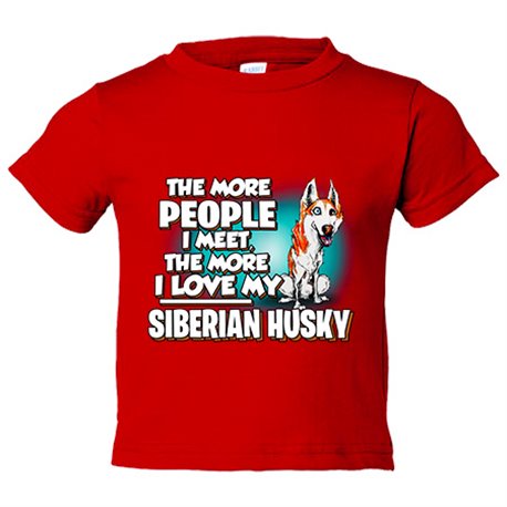 Camiseta bebé I love my Siberian Husky raza perro