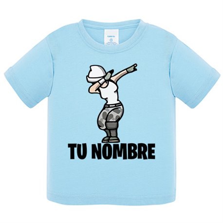 Camiseta bebé parodia pose Dab personalizable con nombre