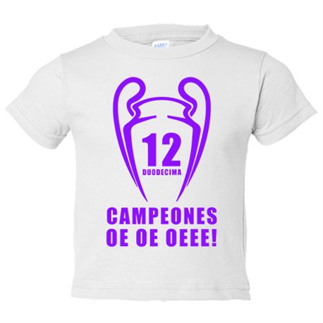 Camiseta niño Real Madrid Campeones de Europa La Duodécima