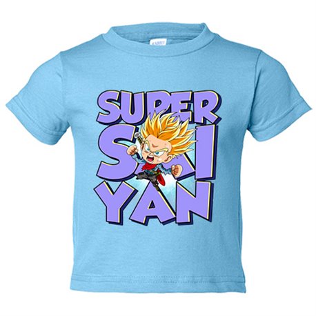 Camiseta bebé parodia Trunks del futuro Super Guerrero