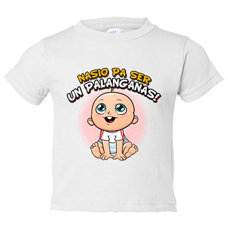 Camiseta bebé nacido para ser un palanganas para aficionado al fútbol de Sevilla