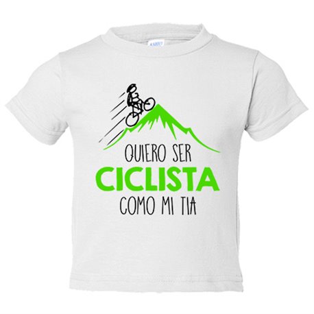 Camiseta bebé Quiero ser ciclista como mi tía