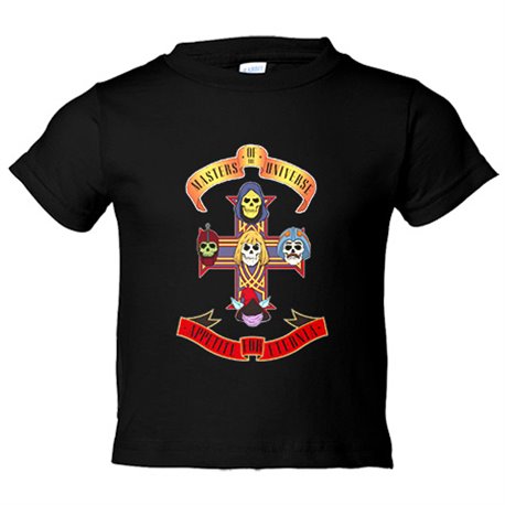 Camiseta bebé ilustración parodia Masters del Universo Appetite for Eternia