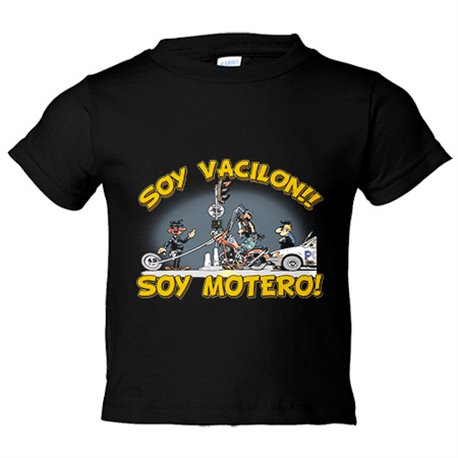 Camiseta bebé Soy vacilón soy motero