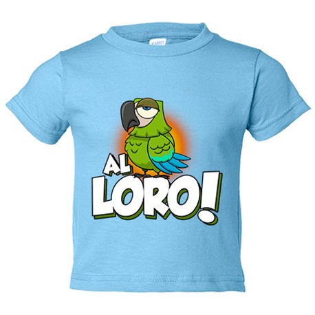 Camiseta bebé frase al loro para amantes de las aves