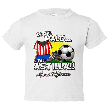 Camiseta bebé de tal palo tal astilla de Girona para aficionado al fútbol