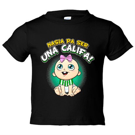 Camiseta bebé nacida para ser una Califa para aficionada al fútbol de Córdoba