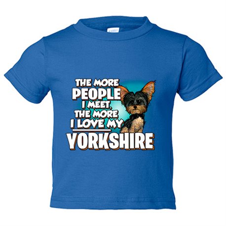 Camiseta bebé I love my Yorkshire Terrier raza perro