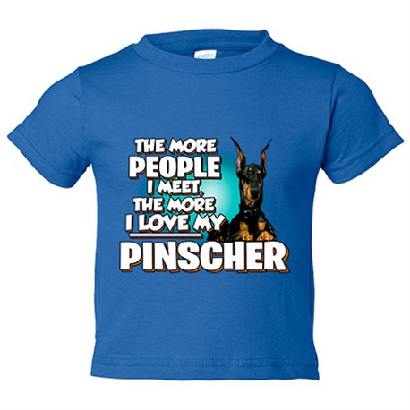 Camiseta bebé I love my Pinscher mascota raza perro