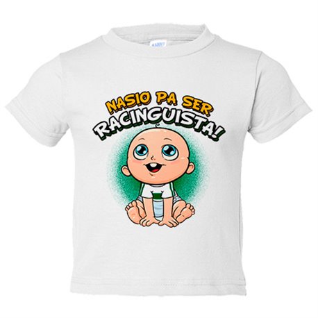 Camiseta bebé nacido para ser Racinguista para aficionado al fútbol de Santander