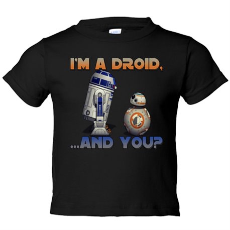 Camiseta bebé ilustración divertida I Am A Droid and you